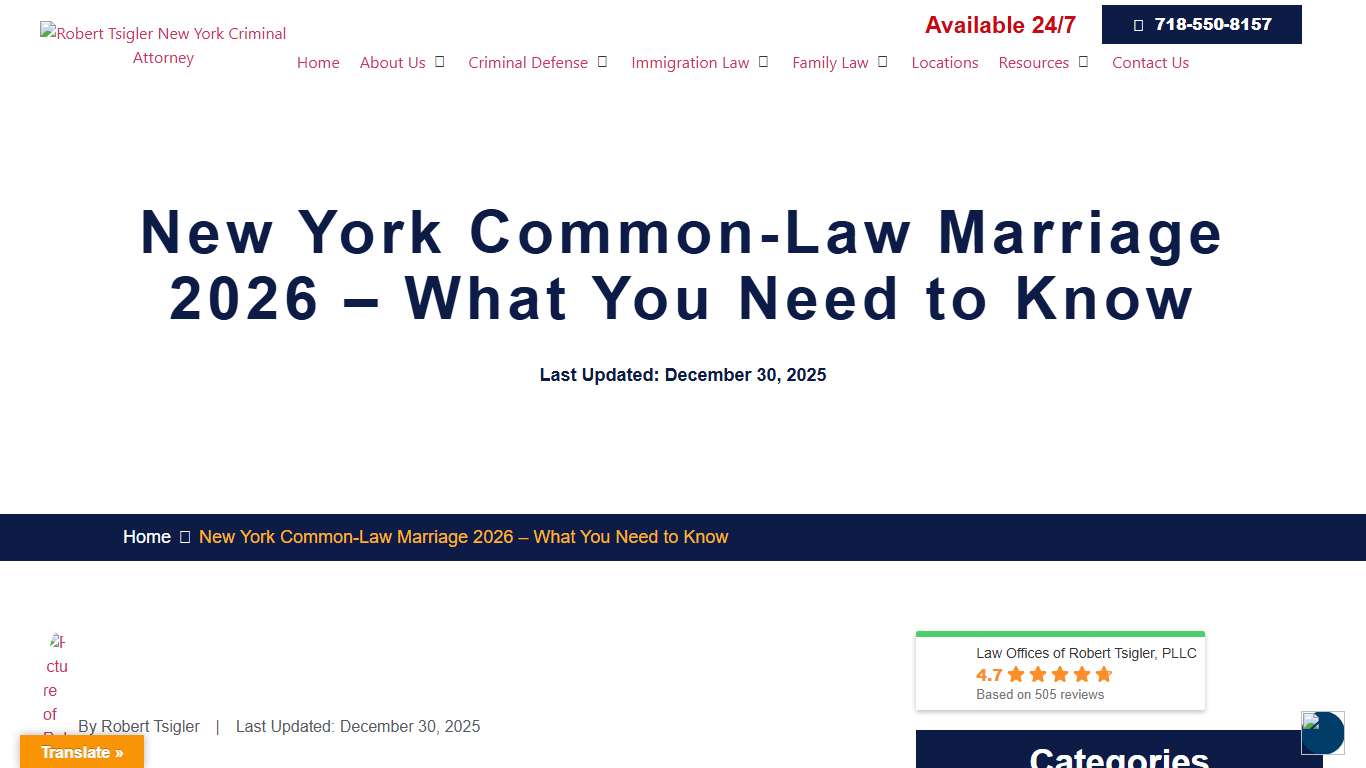 New York Common-Law Marriage 2026 - What You Need to Know