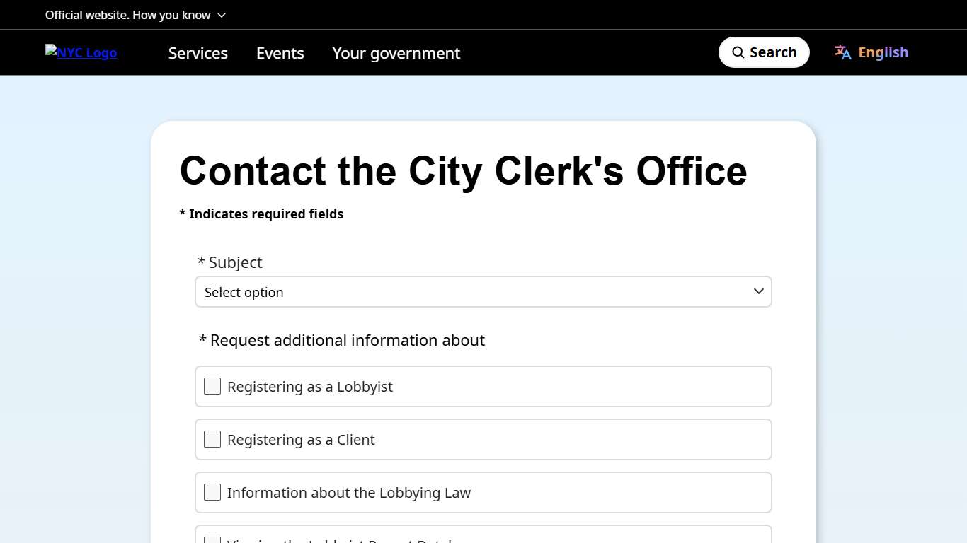 Contact the City Clerk's Office - nyc.gov